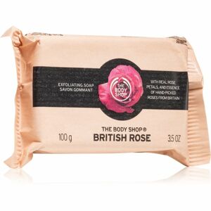 The Body Shop British Rose exfoliačné telové mydlo 100 g