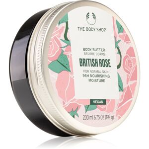 The Body Shop Body Butter Brirish Rose telové maslo s vôňou ruží 200 ml