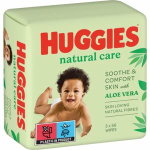 Huggies Natural Care čistiace utierky 3x56 ks