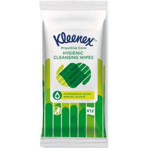 Kleenex Antibacterial Wet Wipes vlhčené obrúsky bez alkoholu 12 ks
