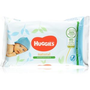Huggies Natural Biodegradable čistiace utierky pre deti od narodenia 48 ks