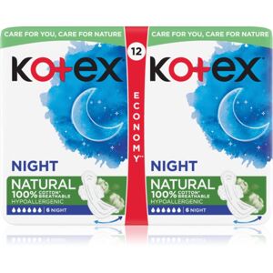Kotex Natural Night vložky 12 ks
