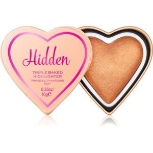 I Heart Revolution Glow Hearts zapečený rozjasňovač odtieň Hidden 10 g