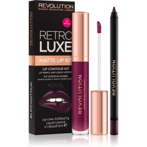 Makeup Revolution Retro Luxe matná sada na pery odtieň Royal 5.5 ml