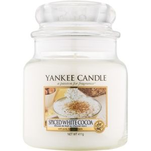 Yankee Candle Spiced White Cocoa vonná sviečka Classic stredná 410 g