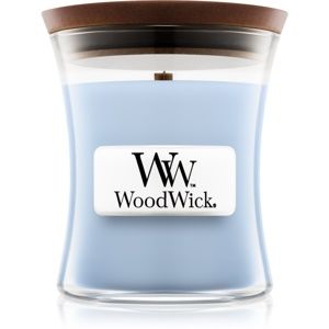 Woodwick Soft Chambray vonná sviečka s dreveným knotom 85 g