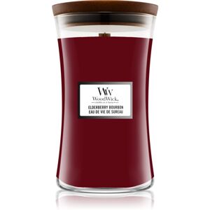 Woodwick Elderberry Bourbon vonná sviečka s dreveným knotom 609,5 g