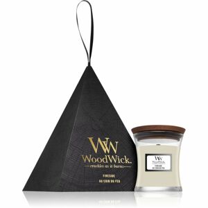 Woodwick Fireplace Fireside vonná sviečka s dreveným knotom (gift box) 85 g