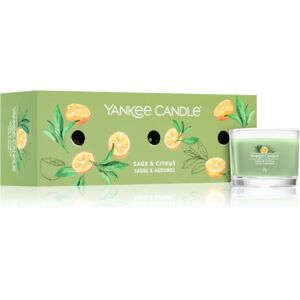 Yankee Candle Sage & Citrus darčeková sada 3x37 g