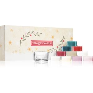 Yankee Candle Snow Globe Wonderland 10 Tea Lights & Candle Holder vianočná darčeková sada I.