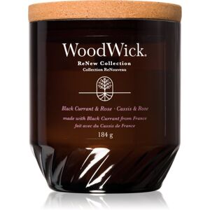 Woodwick Black Currant & Rose vonná sviečka 184 g