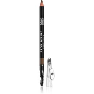 MUA Makeup Academy Brow Define dlhotrvajúca ceruzka na obočie s kefkou odtieň Mid Brown 1,2 g