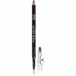 MUA Makeup Academy Brow Define dlhotrvajúca ceruzka na obočie s kefkou odtieň Grey 1,2 g