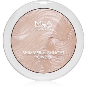 MUA Makeup Academy Shimmer kompaktný púdrový rozjasňovač odtieň Pink Shimmer 8 g