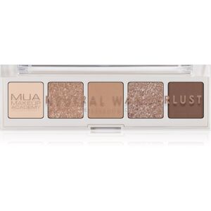 MUA Makeup Academy Professional 5 Shade Palette paletka očných tieňov odtieň Neutral Wanderlust 3,8 g