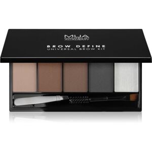 MUA Makeup Academy Brow Define paletka púdrových tieňov na obočie s aplikátorom