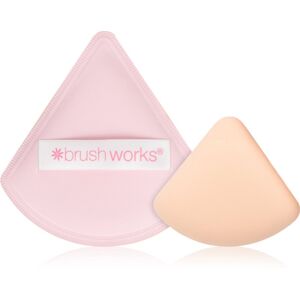 Brushworks Triangular Powder Puff Duo penový aplikátor na make-up