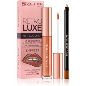Makeup Revolution Retro Luxe sada na pery odtieň Empress 5.5 ml
