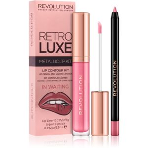 Makeup Revolution Retro Luxe sada na pery odtieň In Waiting 5.5 ml
