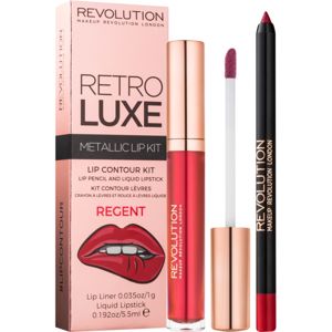 Makeup Revolution Retro Luxe sada na pery odtieň Regent 5,5 ml