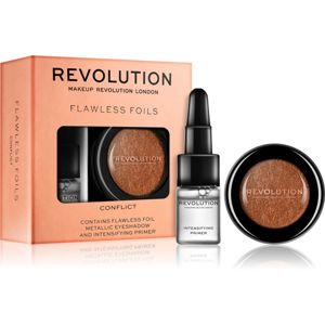 Makeup Revolution Flawless Foils metalické očné tiene s podkladovou bázou odtieň Conflict 2 g + 2 ml