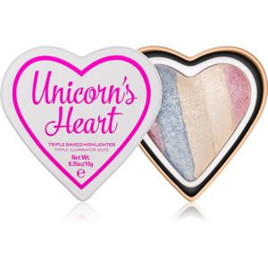 I Heart Revolution Unicorns zapečený rozjasňovač odtieň Unicorn’s Heart 10 g