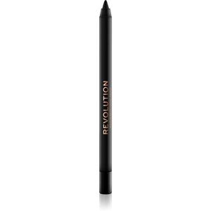 Makeup Revolution Smoky Waterproof gélová ceruzka na oči vodeodolná odtieň Black 0,8 g