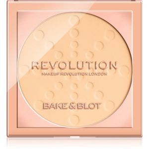 Makeup Revolution Bake & Blot fixačný púder odtieň Banana Light 5.5 g