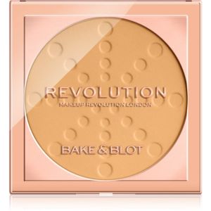 Makeup Revolution Bake & Blot fixačný púder odtieň Banana Deep 5,5 g