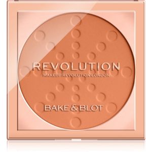 Makeup Revolution Bake & Blot fixačný púder odtieň Peach 5,5 g