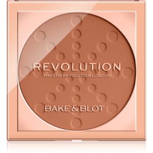 Makeup Revolution Bake & Blot fixačný púder odtieň Deep Dark 5.5 g