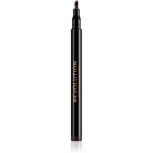 Makeup Revolution Micro Brow Pen precízna ceruzka na obočie odtieň Dark Brown 1 ml