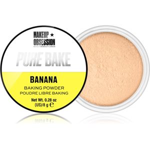 Makeup Obsession Pure Bake zmatňujúci sypký púder odtieň Banana 8 g