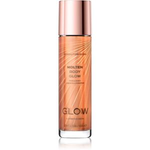 Makeup Revolution Glow Molten tekutý rozjasňovač na tvár a telo odtieň Bronze 100 ml