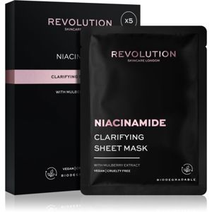 Revolution Skincare Niacinamide Clarifying sada plátenných masiek pre problematickú pleť, akné 5
