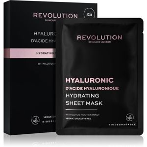 Revolution Skincare Hyaluronic Acid sada plátenných masiek pre intenzívnu hydratáciu 5 ks