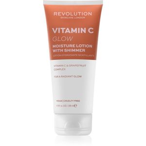 Revolution Skincare Body Vitamin C (Glow) rozjasňujúce telové mlieko s trblietkami 200 ml
