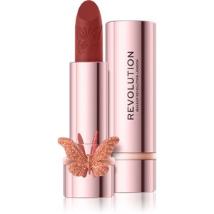 Makeup Revolution Precious Glamour Butterfly zamatový rúž s matným efektom odtieň Frost Regal 3,5 g