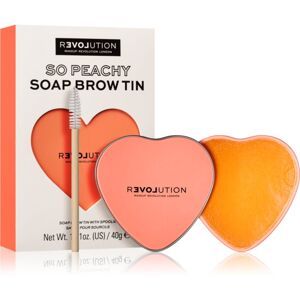 Revolution Relove So Peachy Soap Brow Tin pomáda na obočie s kefkou 40 g