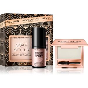 Makeup Revolution Soap Styler sada na obočie Transparent (darčeková edícia) odtieň