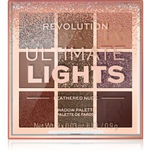 Makeup Revolution Ultimate Lights paletka očných tieňov odtieň Nude 8,1 g