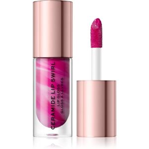Makeup Revolution Ceramide Swirl hydratačný lesk na pery odtieň Berry Pink 4,5 ml