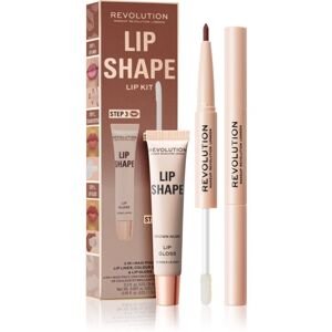 Makeup Revolution Lip Shape Kit sada na pery odtieň Brown Nude 1 ks