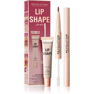 Makeup Revolution Lip Shape Kit sada na pery odtieň Rose Pink 1 ks