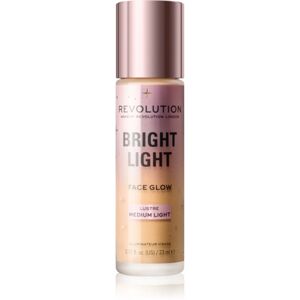 Makeup Revolution Bright Light rozjasňujúci tónovací fluid odtieň Lustre Medium Light 23 ml
