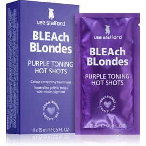 Lee Stafford Bleach Blondes Purple Toning Hot Shots vlasová starostlivosť neutralizujúci žlté tóny 4x15 ml