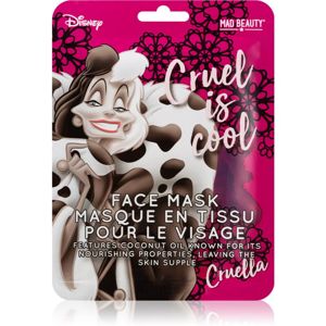 Mad Beauty Disney Villains Cruella plátenná maska s kokosovým olejom 25 ml