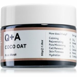 Q+A Coco Oat hydratačná pleťová maska 50 g
