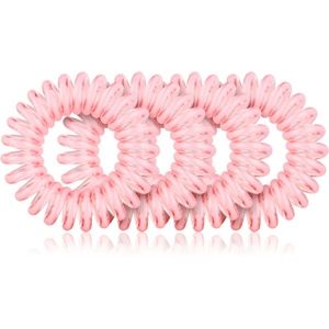 BrushArt Hair Rings gumičky do vlasov Clear Pink 4 ks
