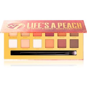 W7 Cosmetics Life's a Peach paletka očných tieňov s matným efektom 9.6 g